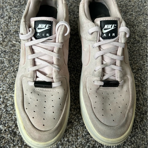 Nike  Air Force 1 soft pink suede platform sneakers size women’s 8.5 - Picture 5 of 10